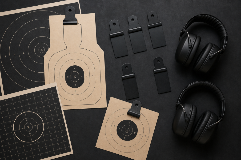 Firefly Gpt Image Shooting Range Equipment — Paper Targets Target Clips Ear Protection Earmuffs Arra 243492 1024x683